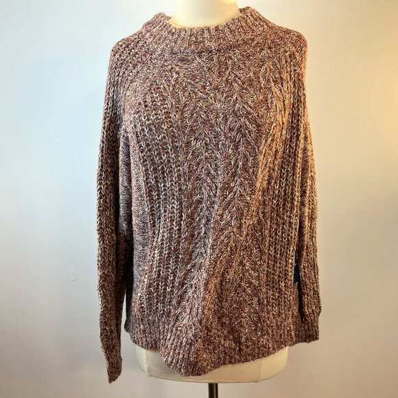 Lucky Brand Women's Mock Neck Cable Knit Sweater - NWT $69.50 - Picture 1 of 5